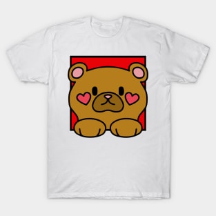 Love Cuddle Bear Baby Red T-Shirt